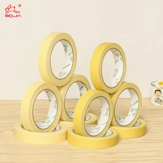 UV Resistance No Residue Adhesive Crepe Paper Automotive Masking Paper Tape for Painting