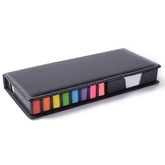 Custom Logo Memo Sticker Set, Leather Cover Note Pad with Calendar, Promotion Gift Note Pad