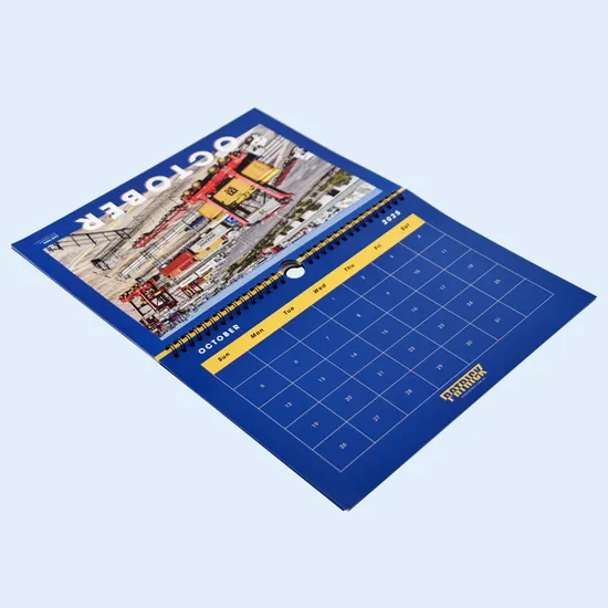 Manufacturer Wholesale Customized spiral Wall Calendar and Desk Calendar