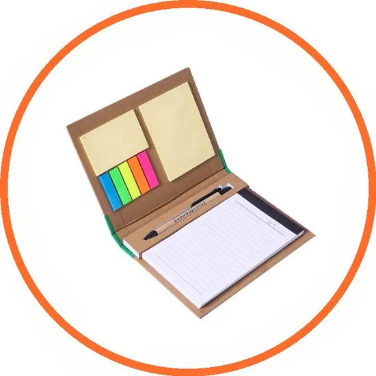 Custom Logo Printed Electronic Craft Paper Hard Cover Memo Notepad Diary Journal Paper Memo Pad Notepad