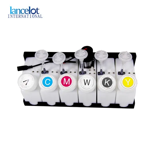 L1800 1390 Ink Cartridge with Stirring Function 250ml Capacity 250ml Dtf Ink Tank Cartridge Cmykw 5 Color