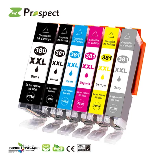 Prospect 380XXL 381XXL Compatible Pixus Tr703 Tr7530 Tr8530 Ts6130 Ink Cartridge for Canon Printer Cartridge