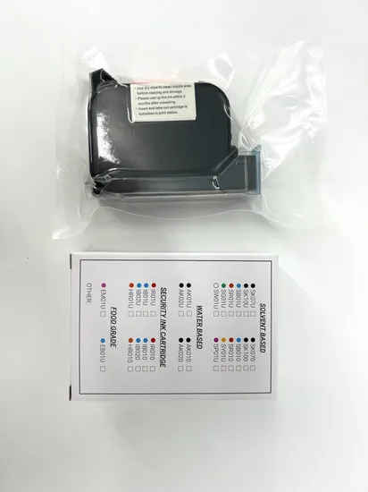 Black Tij Inkjet Printer Height 12.7/25.4mm Ink Cartridge Solvent Based Ink Cartridge