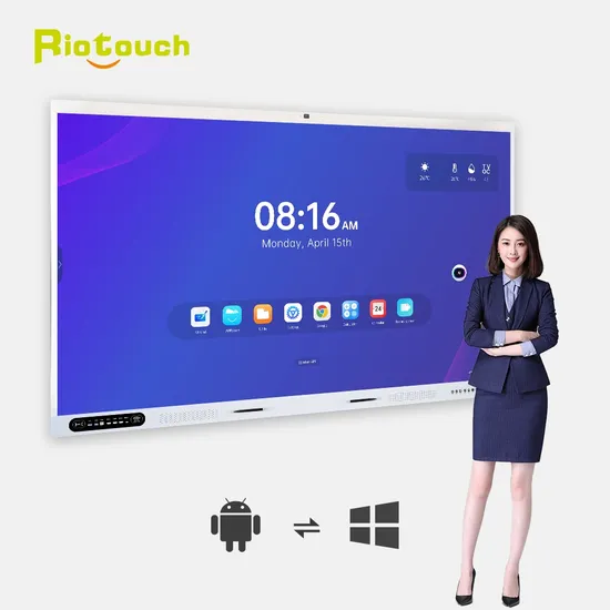 65-Inch 4K LED Digital Interactive Smart Board All-in-One Computer for School Teaching and Bussiness Meeting Interactive Flat Panel Infrared Boards