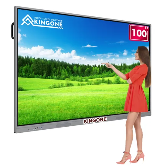 Kingone LCD Writing Smart Board 75 Inch Interactive Flat Panel Touch Screen Digital Whiteboard for Classroom and Meeting Room