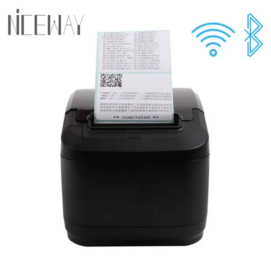 203dpi Mini 80mm Portable Barcode Label Thermal Sticker Printer For Business