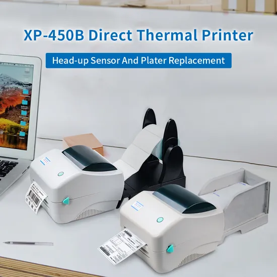 Xprinter XP-450b USB+Bt ODM 4inch Thermal Printer Sticker Label Support Window Android System Retail Barcode Printer