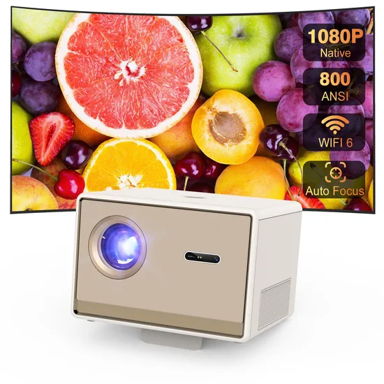 Cre Cr53 4K High Brightness Smart Projector 1080P Video Android 9 WiFi Projector for Home Theater