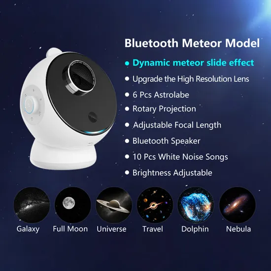 6 in 1 12 in 1 Planetarium Projector, 360rotating Aurora Projector with Solar System for Bedroom Starry Sky Night Light Lamp