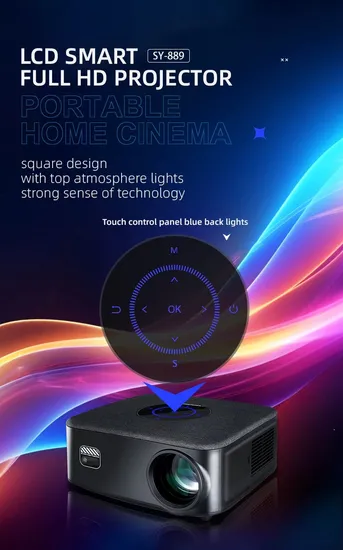 Portable Projector Smart TV WiFi Mini Portable Home Theater 1080P LED 4K Projector