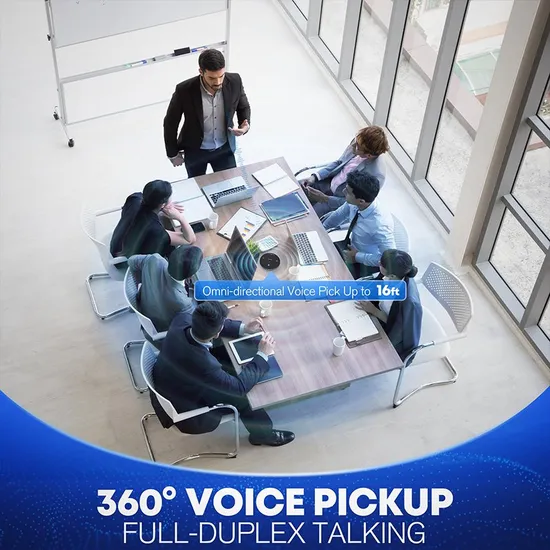 M4 PRO Speakerphone, Conference Microphone with Directional Voice Pickup, Ai Transcription