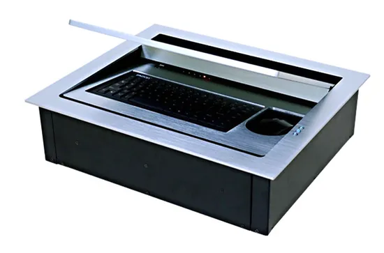 17.3 Inch High Quality Extra Thin Motorized Flip up Monitor Lift Easy to Operate and Stable in Conference System