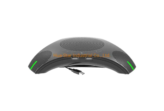 USB Conference Computer Microphone Omnidirectional Desktop Wired Microphone Built-in Speaker Volume Control Mute Function
