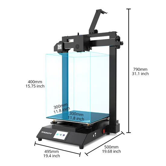 Fast Installation DIY Kit Fdm Industrial 3D Printer Printing Size 300*300*400mm