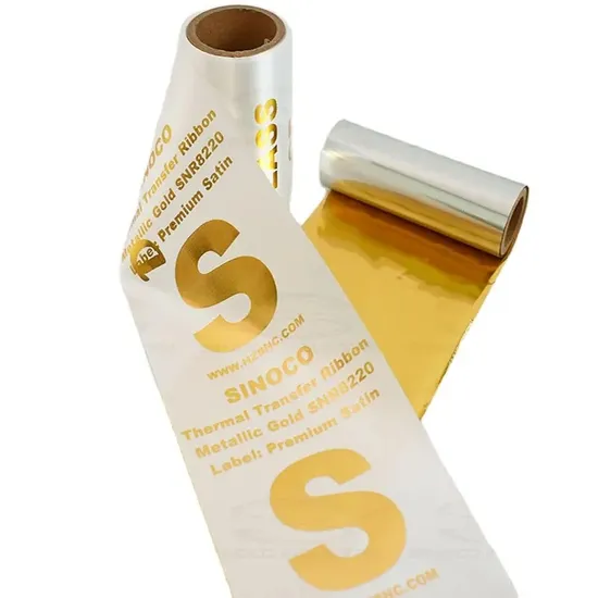 Shiny Gold Thermal Transfer Ribbon 110*450 Metallic Gold Resin Foil for Zebra