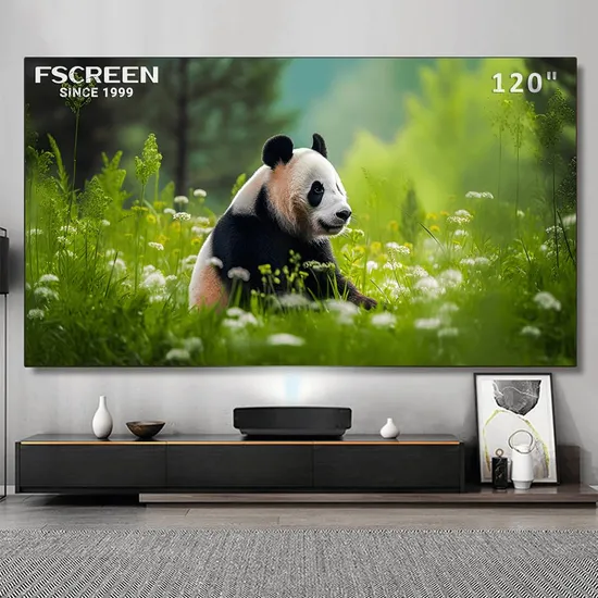 Fscreen Aura Series Fresnel Alr Projection Screen 80 100 120 Inch Projector Motorised Cinema Video Mini Home Theater LED Laser Video Laser TV China Price
