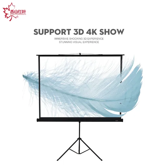2024 Hot Selling 100" Projection Screen Tripod Screen 4K 100" 1: 1 with Stand