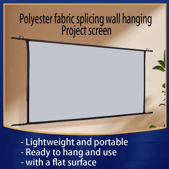 Thinyou Wall Mounted Anti-Light Projection Screen 100inch Portable Foldable Outdoor Projector Screen