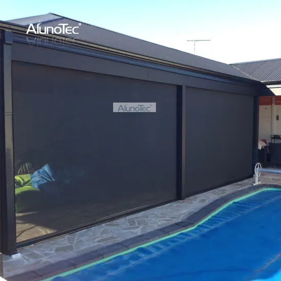 New Design Modern Electric Control Remote Curtain Manual Motorized Pergola Curtains Roller Zipper Screen
