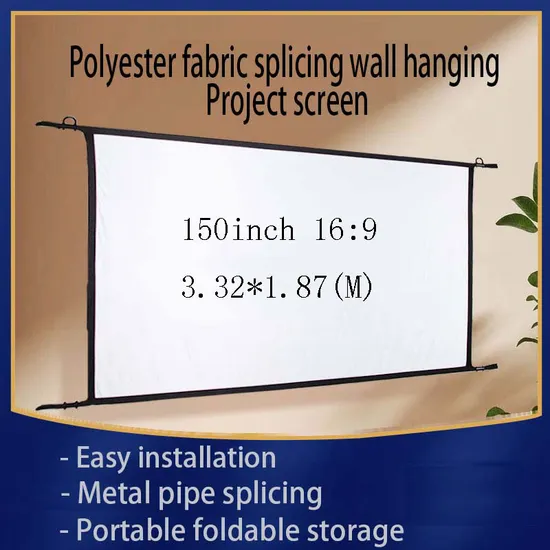 Thinyou Wall Mounted Projection Screen 150inch Portable Foldable Outdoor Projector Screen