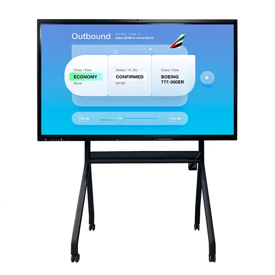65 75 86 98 Inch Conference Display Classroom Meeting Room Smart Touch Screen Interactive Flat Panel Whiteboard