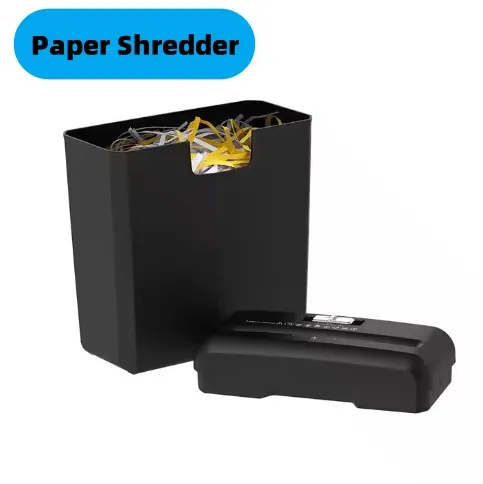 6 Sheets Shred Capacity A4 Black Paper Shredder 607s