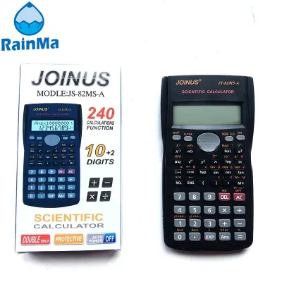 Js-82ms-a Black Style Functions 10+2 Digits Scientific Electron Calculator with Button Battery