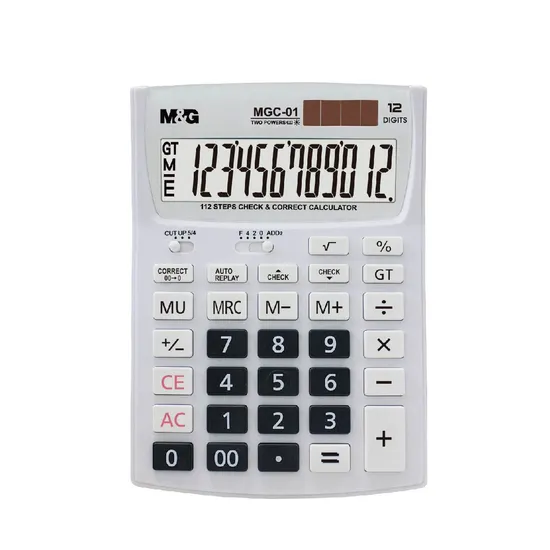 M&G Two Power Desktop Calculator Ideal for Office and Home