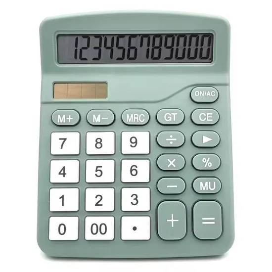 Dual Energy Solar Battery Energy Pocket 12 Digit Student Office Calculator