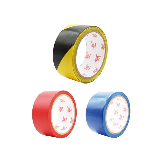 Factory Direct Yellow Black Colored Safety Sign Floor Mark Warning Tape Ground PVC Parking Lot Marking Single Sided Adhesive Tape