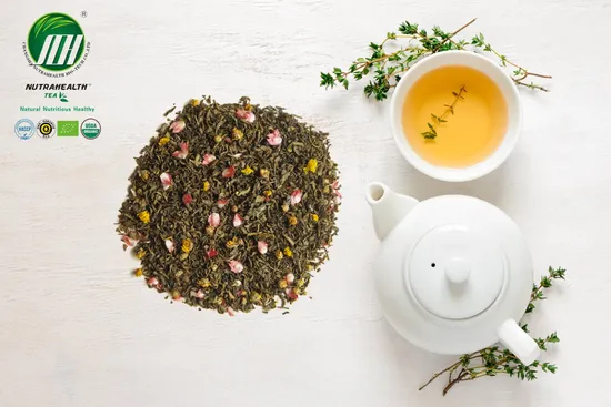 Health Fruit Flavor Peach-Organe Green Tea