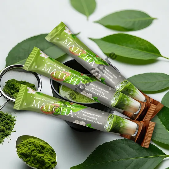Premium Matcha Powder Sachets Easy to Mix Instant Green Tea for Energy and Metabolism