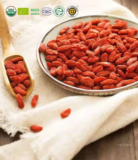 High Quality 380 Grains/50g Organic Goji Berries Supplier Nop &EU