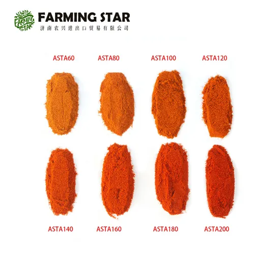 Chilli Paprika Pepper Factory Produce High Quality Dried Red Paprika Powder 60-260asta