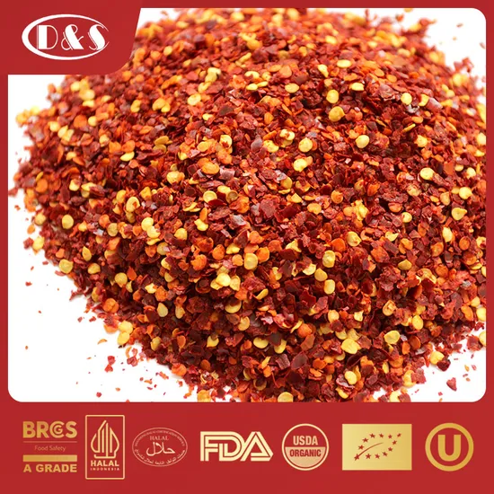 Hot Capsicum Chilli Pepper Dried Red Crushed Chili with Seeds
