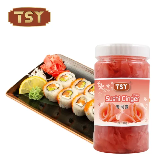 Tsy Food Factory Price Wholesale Bulk Japanese Fresh Pickled Pickle Halal Sushi Ginger Pink