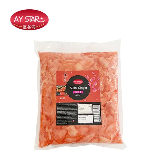 Japanese Wholesale Bulk Natural Fresh Vegetable Halal Pickled Sweet Pink Red Sushi Ginger
