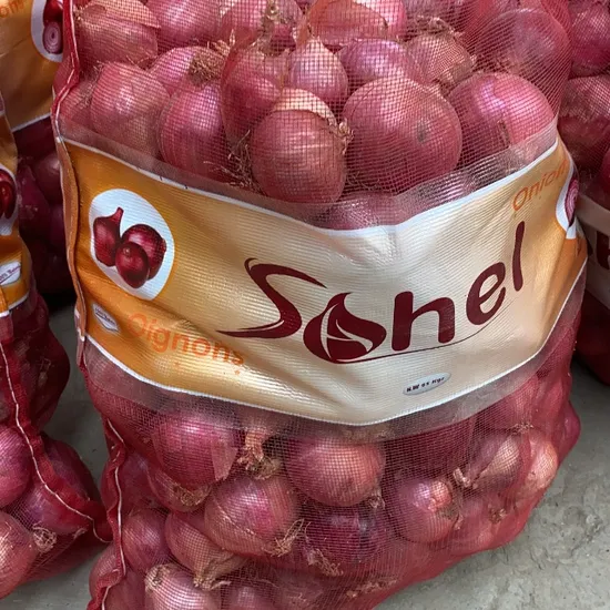 Fresh Yellow Onion Bulbs 20kg Mesh Bag Brown Onions 5-7cm