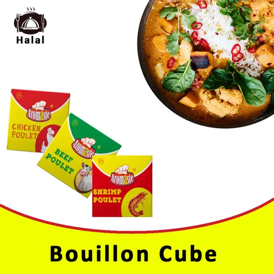 China Factory 4G/10g Halal Bouillon Seasoning Cube for African Market