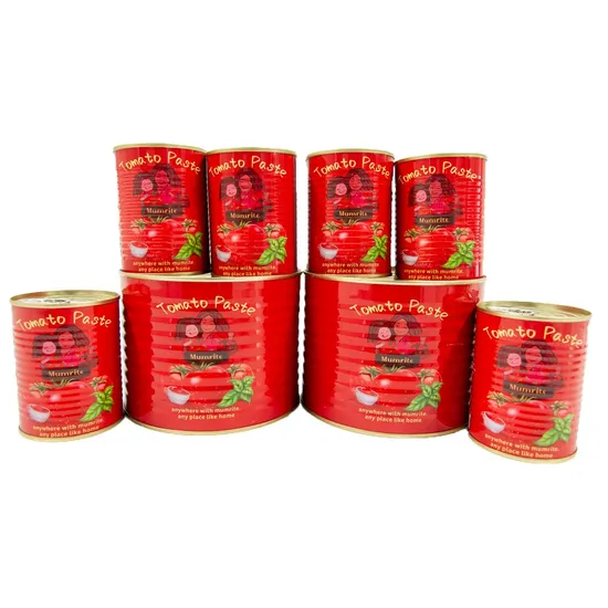 Double Concentre De Tomate 28-30% En Boite 70g 210g 400g 2200g China Tomato Paste Price Tomato in Bag with 2 Years Shelf Life