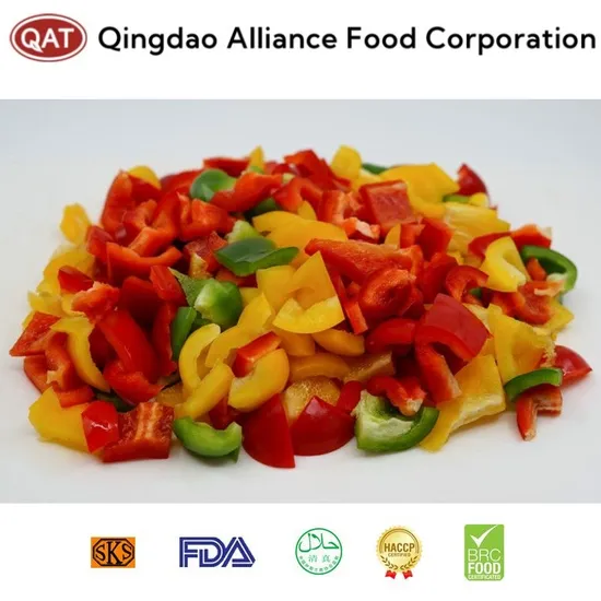 IQF Frozen Green Red Yellow Pepper Dices with Brc Certificate