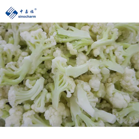 Sinocharm Brc Approved a Graded Supplier 4-7cm IQF Fresh Frozen Cauliflower with Competitive Price Buck Packing 10kg