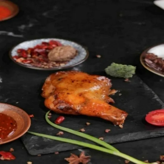 Rich Black Pepper Sauce Coated Chicken Leg Luscious Juicy Chicken