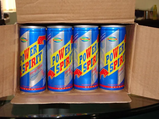 250ml Aluminum Tin Carbonated Energy Drink with High Caffein, Strong Gas, Taurine and Rich Vitamins Sugarless, No Sugar, Sugar Free