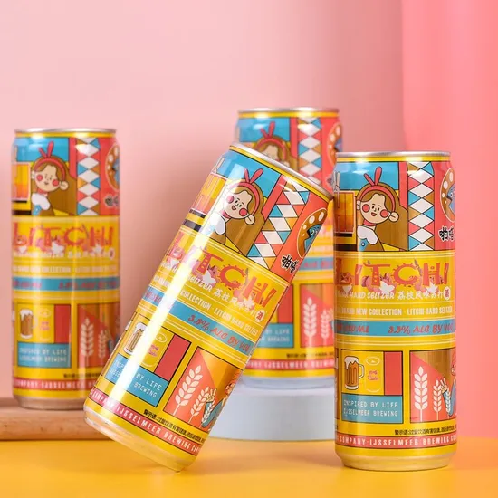 Barley Drink 330ml Canned Beer Litchi Flavour Hard Seltzer Export Beer