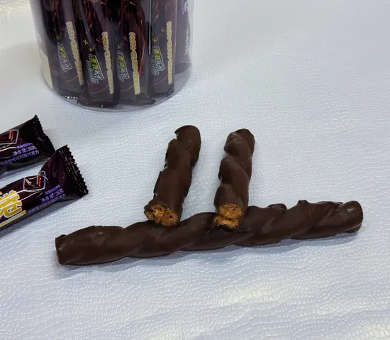 Coated Chocolate Twist Type Fiber Wheat Bar (Chocolate flavor)