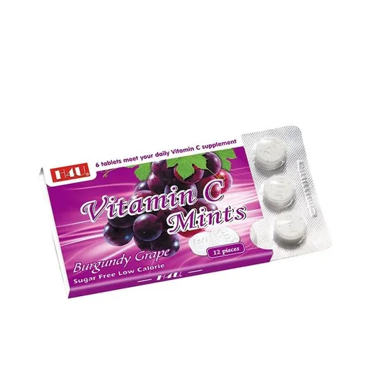 Grape Flavor Sour Vitamin C Mints Candy Sweets Confectionery Sour Candy
