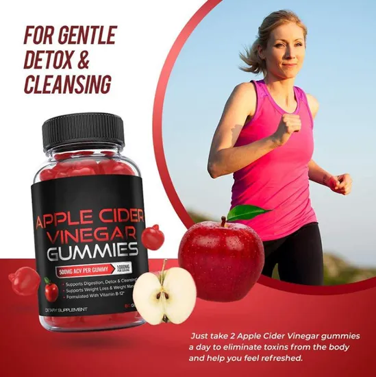 Hot Sale OEM Apple Cider Vinegar Gummies Detox Weight Loss Vitamin B12