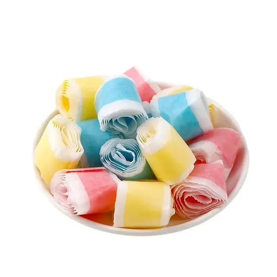 High Quality Wholesale Sweets Fruit Flavored Roll UPS Jelly Candy Rainbow Belts Gummy Candy