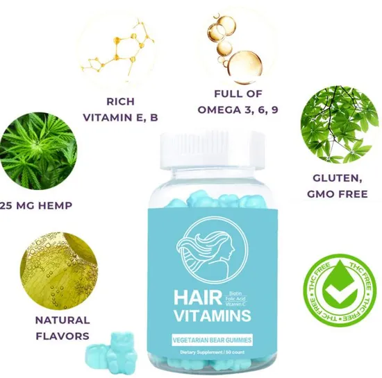 Sugarbear Vitamin Gummies Dietary Supplement Gummies for Hair Growth